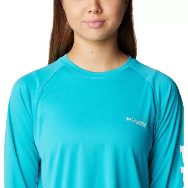 imageColumbia Womens Tidal Tee Ii Long SleeveTurquoise White Logo