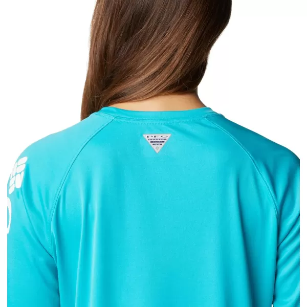 imageColumbia Womens Tidal Tee Ii Long SleeveTurquoise White Logo