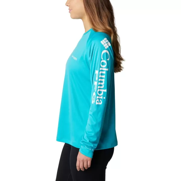 imageColumbia Womens Tidal Tee Ii Long SleeveTurquoise White Logo