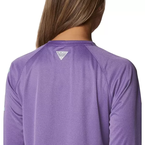 imageColumbia Womens Tidal Tee Ii Long SleeveVivid Purple HeatherMint Cay Logo