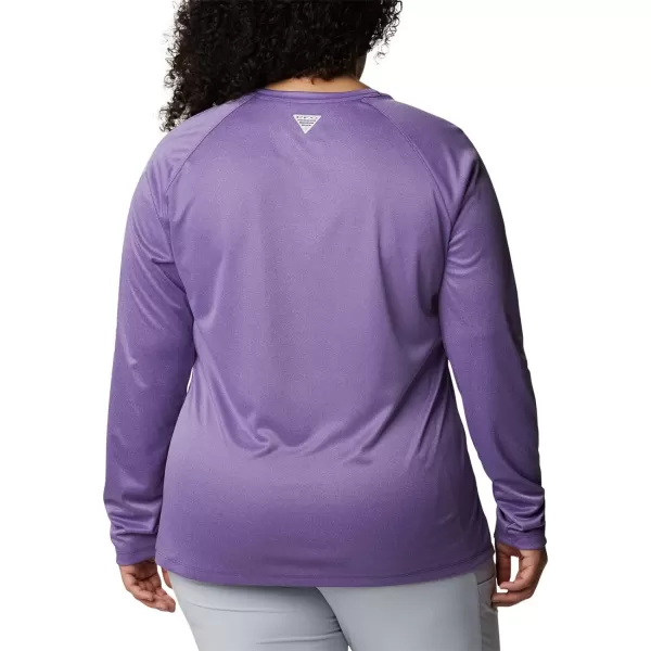 imageColumbia Womens Tidal Tee Ii Long SleeveVivid Purple HeatherMint Cay Logo