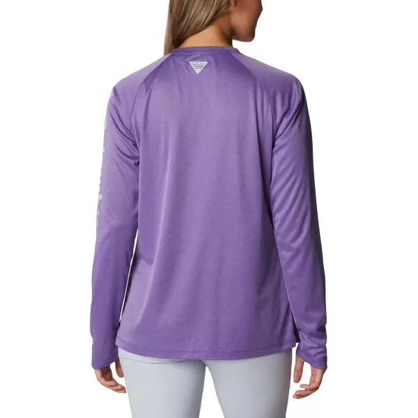 imageColumbia Womens Tidal Tee Ii Long SleeveVivid Purple HeatherMint Cay Logo