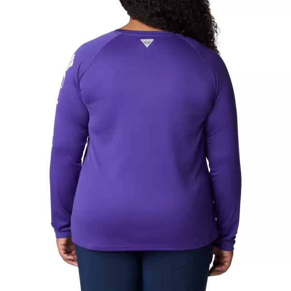 imageColumbia Womens Tidal Tee Ii Long SleeveVivid PurpleWhite Logo