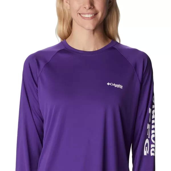 imageColumbia Womens Tidal Tee Ii Long SleeveVivid PurpleWhite Logo