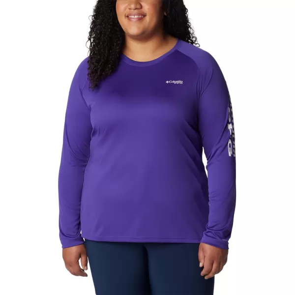 imageColumbia Womens Tidal Tee Ii Long SleeveVivid PurpleWhite Logo