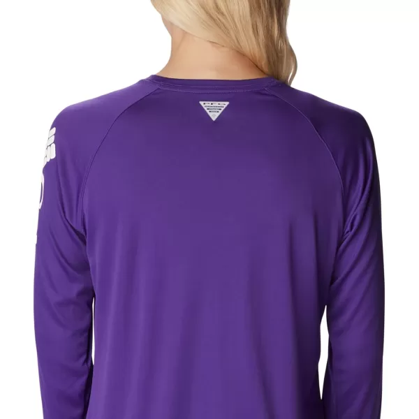 imageColumbia Womens Tidal Tee Ii Long SleeveVivid PurpleWhite Logo