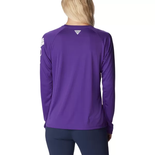 imageColumbia Womens Tidal Tee Ii Long SleeveVivid PurpleWhite Logo