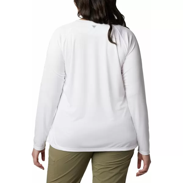 imageColumbia Womens Tidal Tee Ii Long SleeveWhiteCirrus Grey Logo