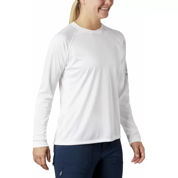 imageColumbia Womens Tidal Tee Ii Long SleeveWhiteCirrus Grey Logo