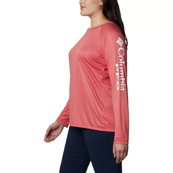 imageColumbia Womens Tidal Tee Ii Long SleeveWinter Green HeatherWhite Logo
