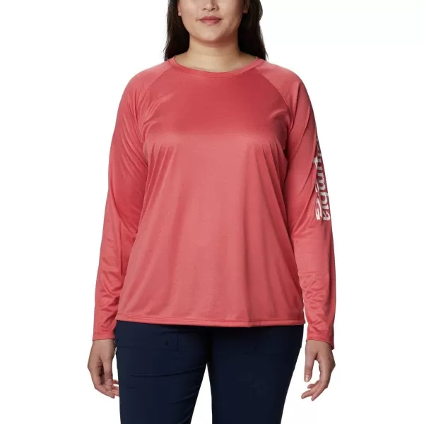 imageColumbia Womens Tidal Tee Ii Long SleeveWinter Green HeatherWhite Logo