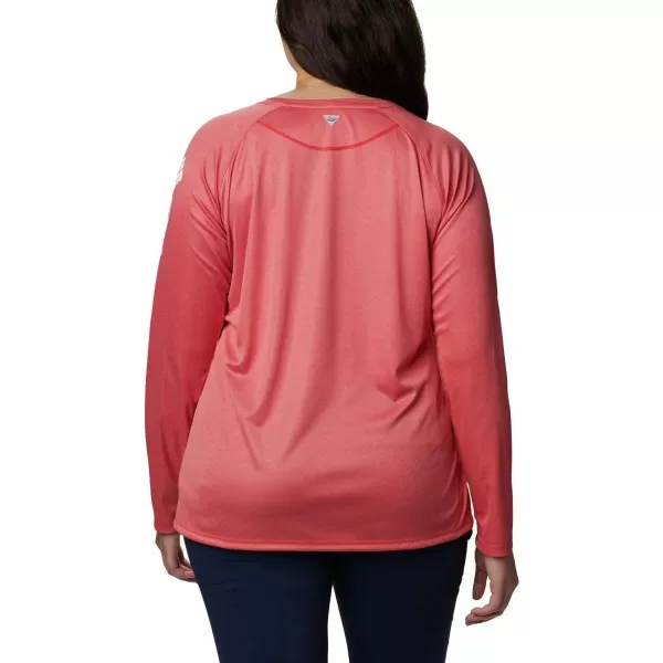 imageColumbia Womens Tidal Tee Ii Long SleeveWinter Green HeatherWhite Logo