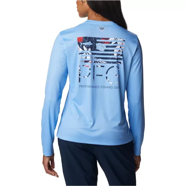 imageColumbia Womens Tidal Tee PFG Fish Star Long SleeveAgate BlueFish Star Tropamix