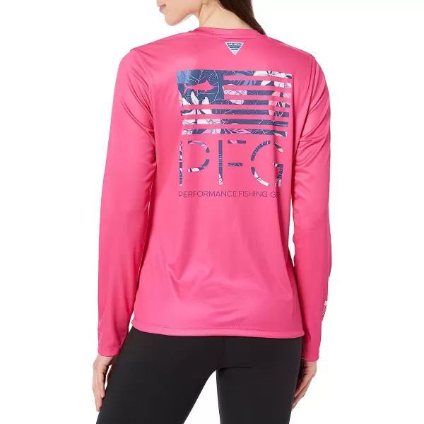 imageColumbia Womens Tidal Tee PFG Fish Star Long SleeveUltra PinkFish Star Tropamix