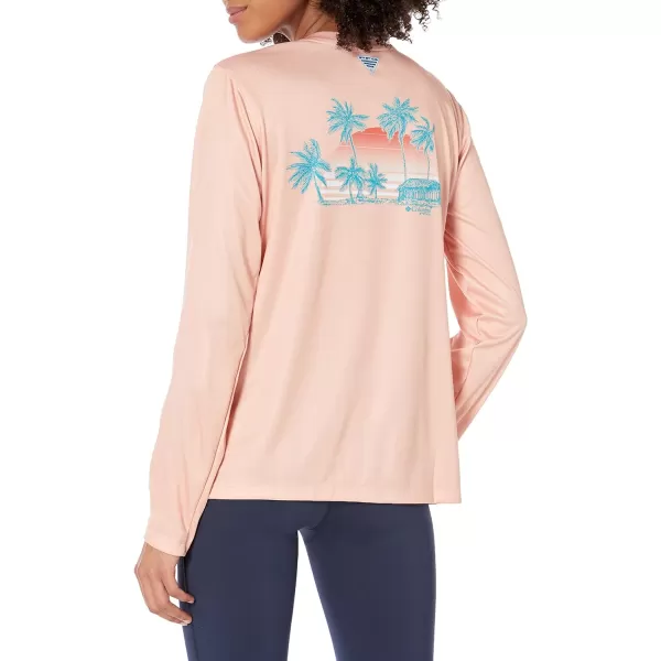 imageColumbia Womens Tidal Tee PFG Palapa Palms Long SleeveLight CoralPalapa Palms