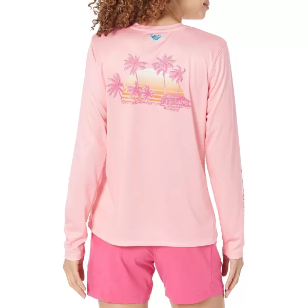 imageColumbia Womens Tidal Tee PFG Palapa Palms Long SleevePink PopPalapa Palms