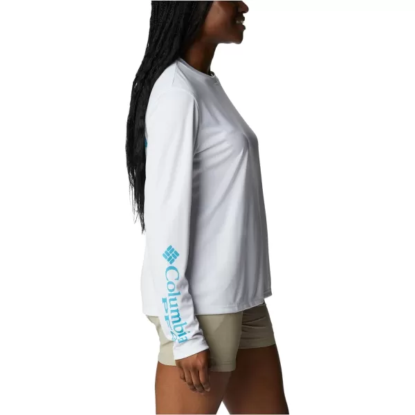imageColumbia Womens Tidal Tee PFG Palapa Palms Long SleeveWhitePalapa Palms