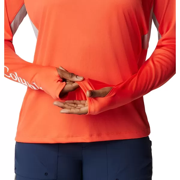 imageColumbia Womens Tidal Tee Vent Long SleeveCorangeWhite Logo