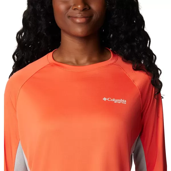 imageColumbia Womens Tidal Tee Vent Long SleeveCorangeWhite Logo