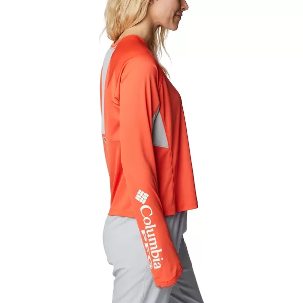imageColumbia Womens Tidal Tee Vent Long SleeveCorangeWhite Logo