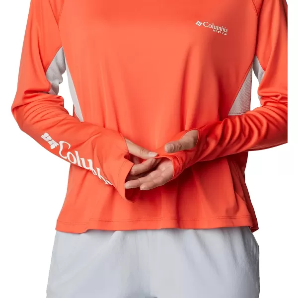 imageColumbia Womens Tidal Tee Vent Long SleeveCorangeWhite Logo