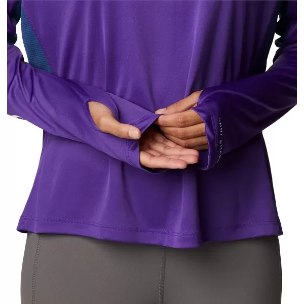 imageColumbia Womens Tidal Tee Vent Long SleeveVivid PurpleWhite Logo