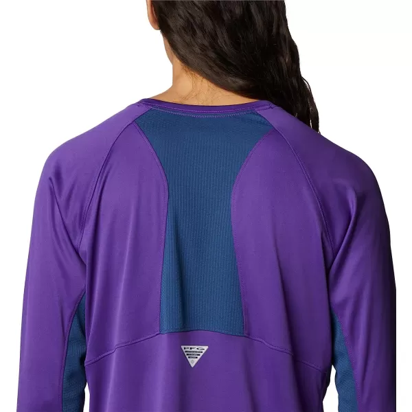 imageColumbia Womens Tidal Tee Vent Long SleeveVivid PurpleWhite Logo