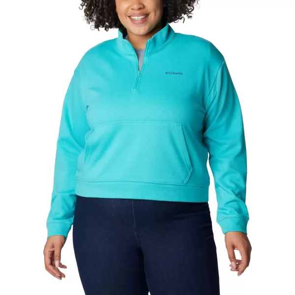 imageColumbia Womens Trek French Terry Half ZipBright Aqua