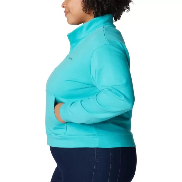 imageColumbia Womens Trek French Terry Half ZipBright Aqua