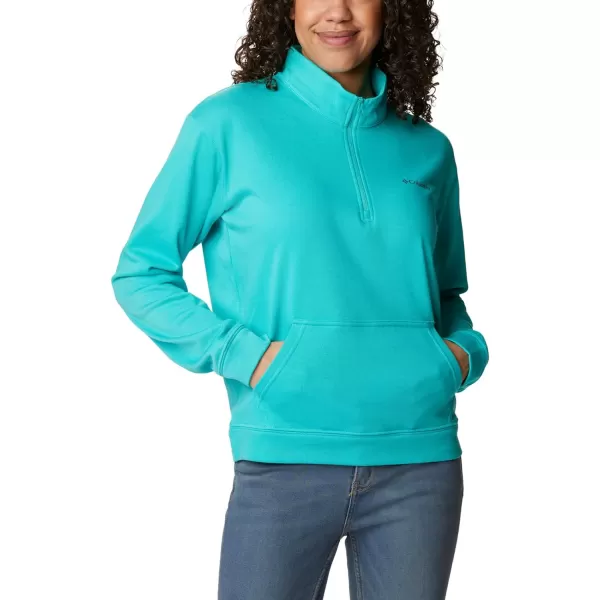 imageColumbia Womens Trek French Terry Half ZipBright Aqua