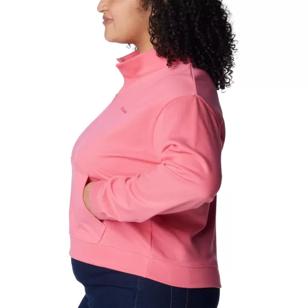 imageColumbia Womens Trek French Terry Half ZipCamellia Rose