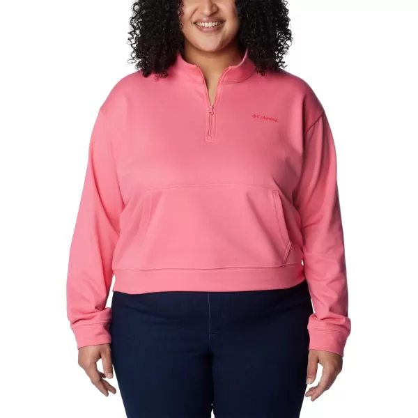 imageColumbia Womens Trek French Terry Half ZipCamellia Rose