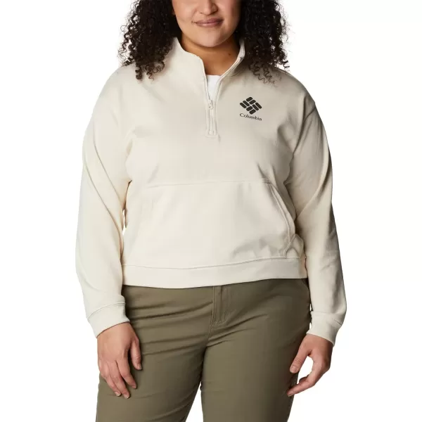 imageColumbia Womens Trek French Terry Half ZipChalkStacked Gem