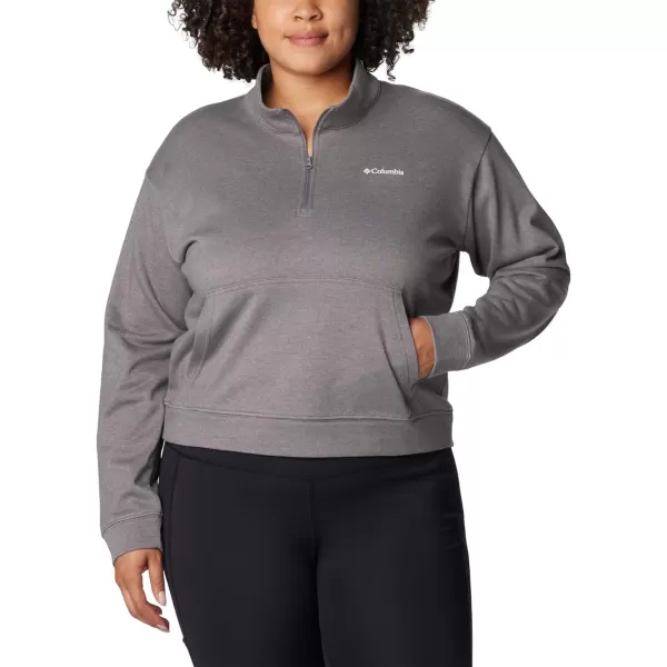 imageColumbia Womens Trek French Terry Half ZipCity Grey Heather