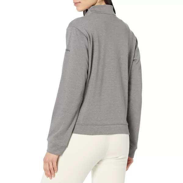 imageColumbia Womens Trek French Terry Half ZipCity Grey HeatherBlack Csc Stacked Logo