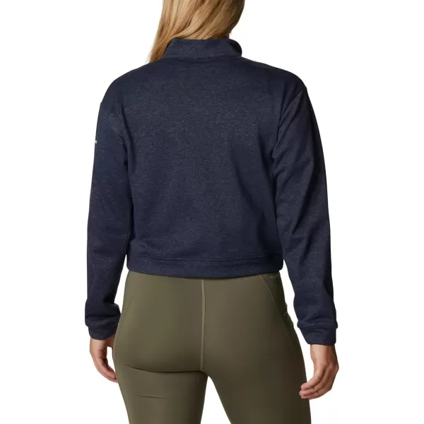 imageColumbia Womens Trek French Terry Half ZipCollegiate Navy HeatherStacked Gem