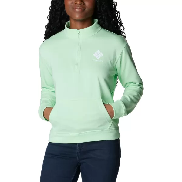 imageColumbia Womens Trek French Terry Half ZipKey WestWhite Stacked Logo