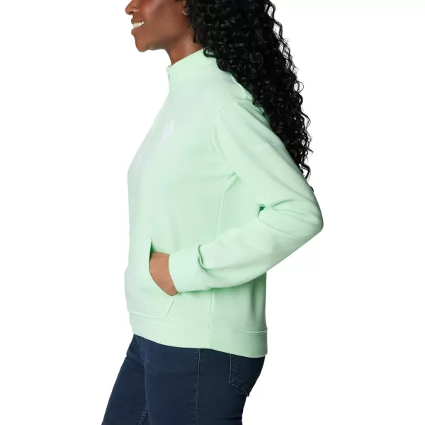 imageColumbia Womens Trek French Terry Half ZipKey WestWhite Stacked Logo