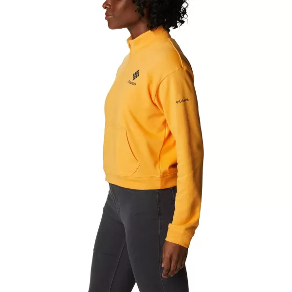 imageColumbia Womens Trek French Terry Half ZipMango HeatherStacked Gem