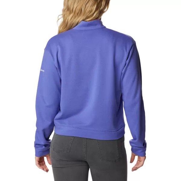 imageColumbia Womens Trek French Terry Half ZipPurple LotusPurple Tint Stacked Logo