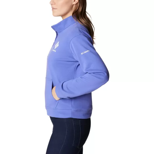 imageColumbia Womens Trek French Terry Half ZipPurple LotusPurple Tint Stacked Logo