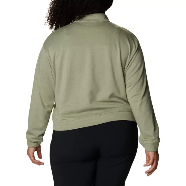 imageColumbia Womens Trek French Terry Half ZipSafari HeatherRainbow