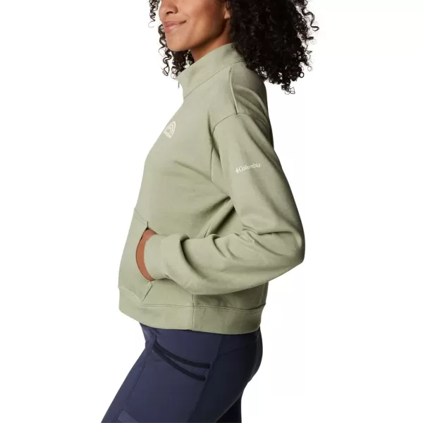imageColumbia Womens Trek French Terry Half ZipSafari HeatherRainbow