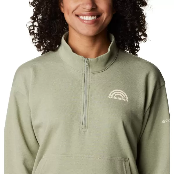 imageColumbia Womens Trek French Terry Half ZipSafari HeatherRainbow