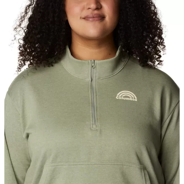 imageColumbia Womens Trek French Terry Half ZipSafari HeatherRainbow