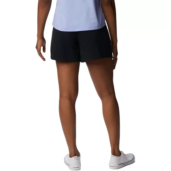 imageColumbia Womens Trek French Terry ShortBlackWhite Stacked Logo