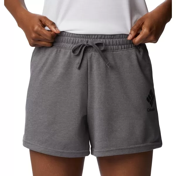 imageColumbia Womens Trek French Terry ShortCity Grey HeatherBlack Csc Stacked Logo