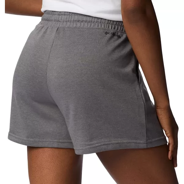 imageColumbia Womens Trek French Terry ShortCity Grey HeatherBlack Csc Stacked Logo