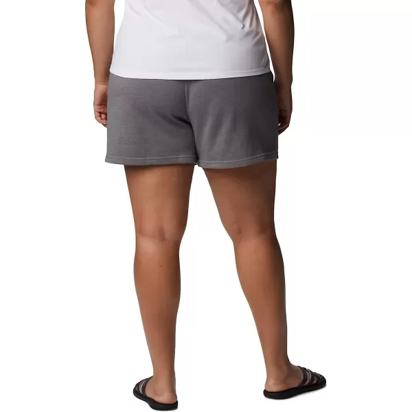 imageColumbia Womens Trek French Terry ShortCity Grey HeatherBlack Csc Stacked Logo