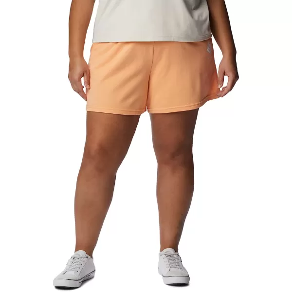 imageColumbia Womens Trek French Terry ShortPeachWhite Stacked Logo